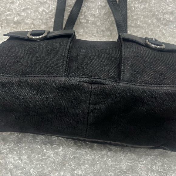 Gucci Black GG Canvas And Leather Abbey Pocket Tote - Picture 8 of 16